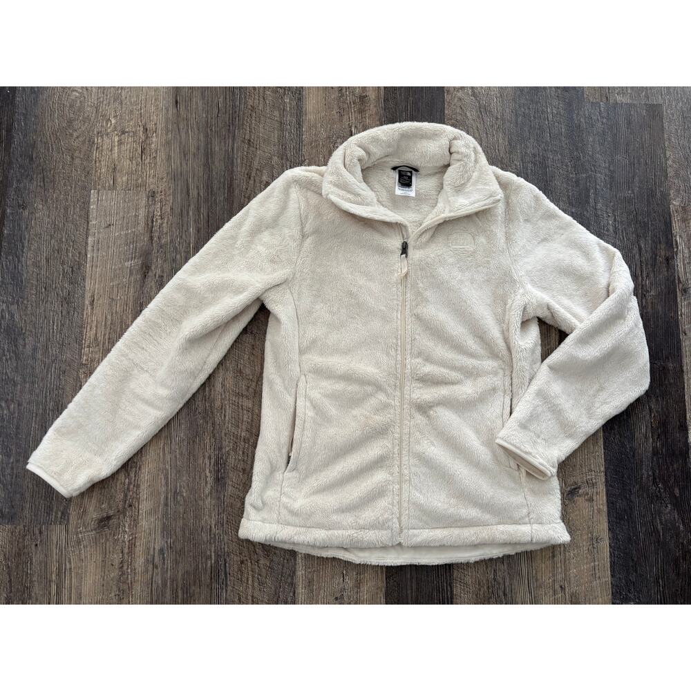 The North Face Osito Fleece Jacket Womens Medium White Full Zip Soft‎ NF0A5GBW